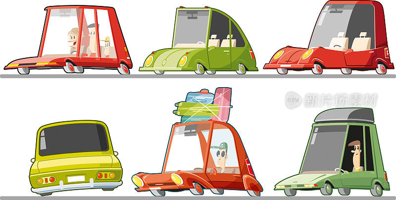 Cartoon car set